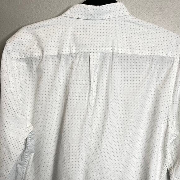 White Dot Flip Cuff LS Light Academia Button Down Shirt Size Medium - Picture 9 of 12